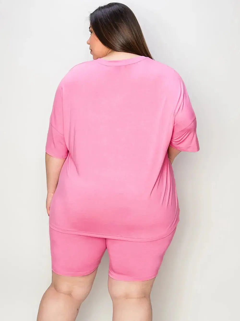 Basic Bae Full Size V - Neck Drop Shoulder T-Shirt and Shorts Set - we buy