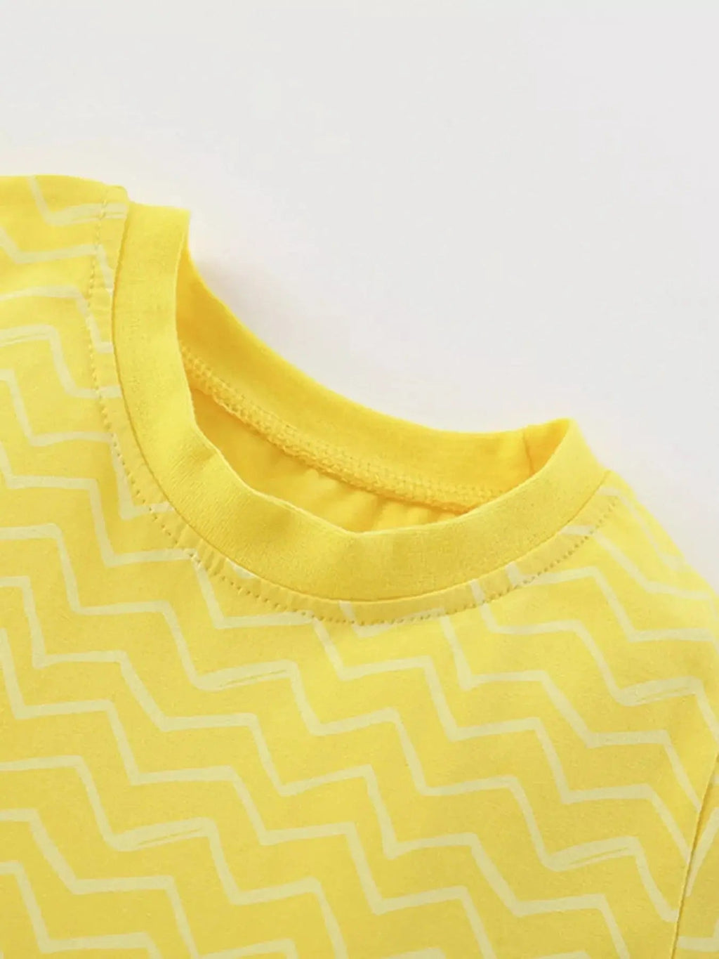 Children's Cute Cartoon Flower Applique Wave Striped Dress - we buy