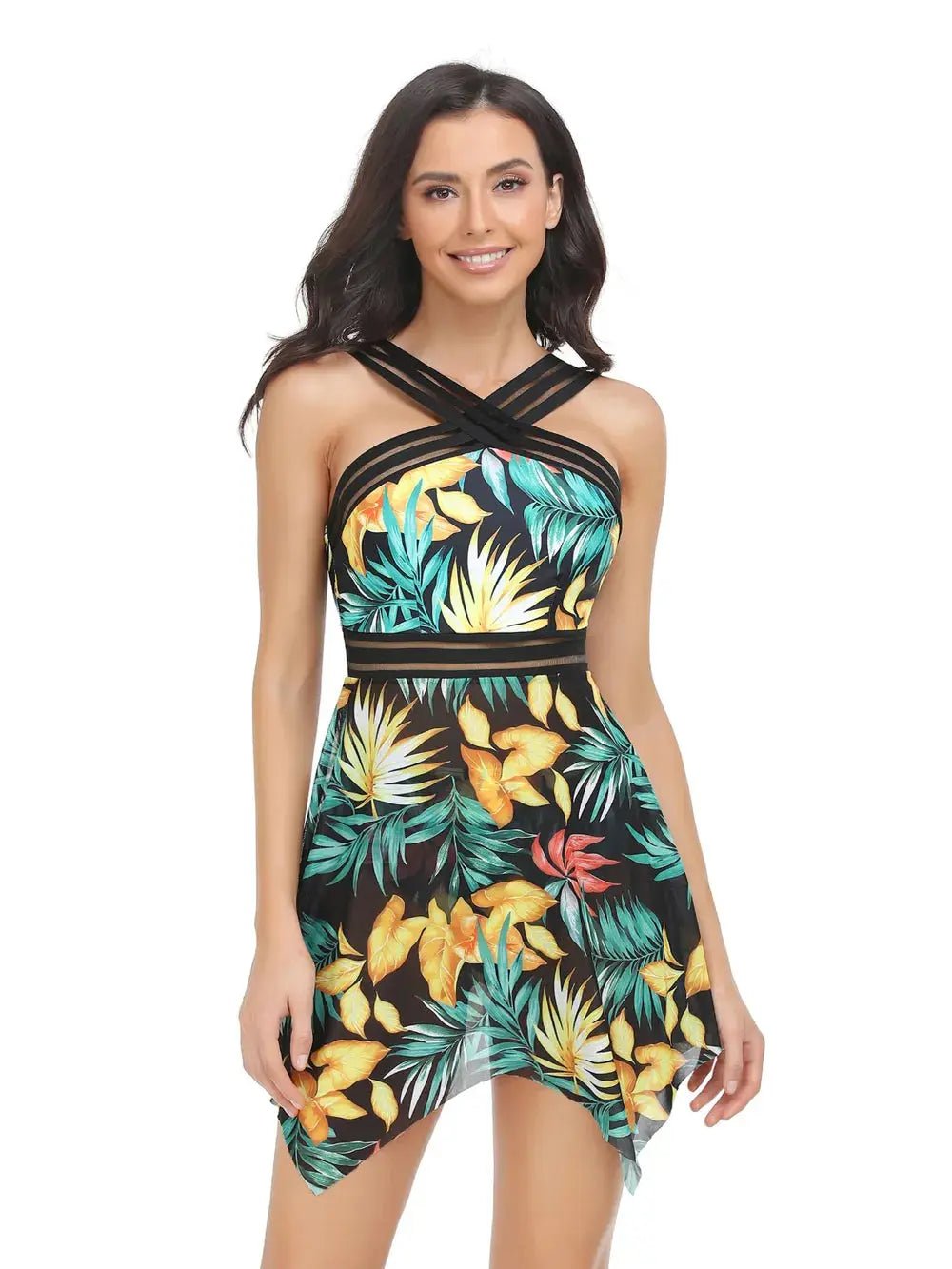 Cutout Printed Two - Piece Swim Set - we buy
