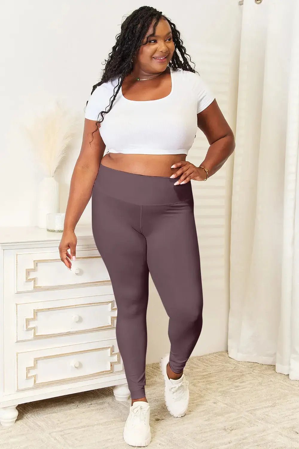 Double Take Wide Waistband Sports Leggings - we buy