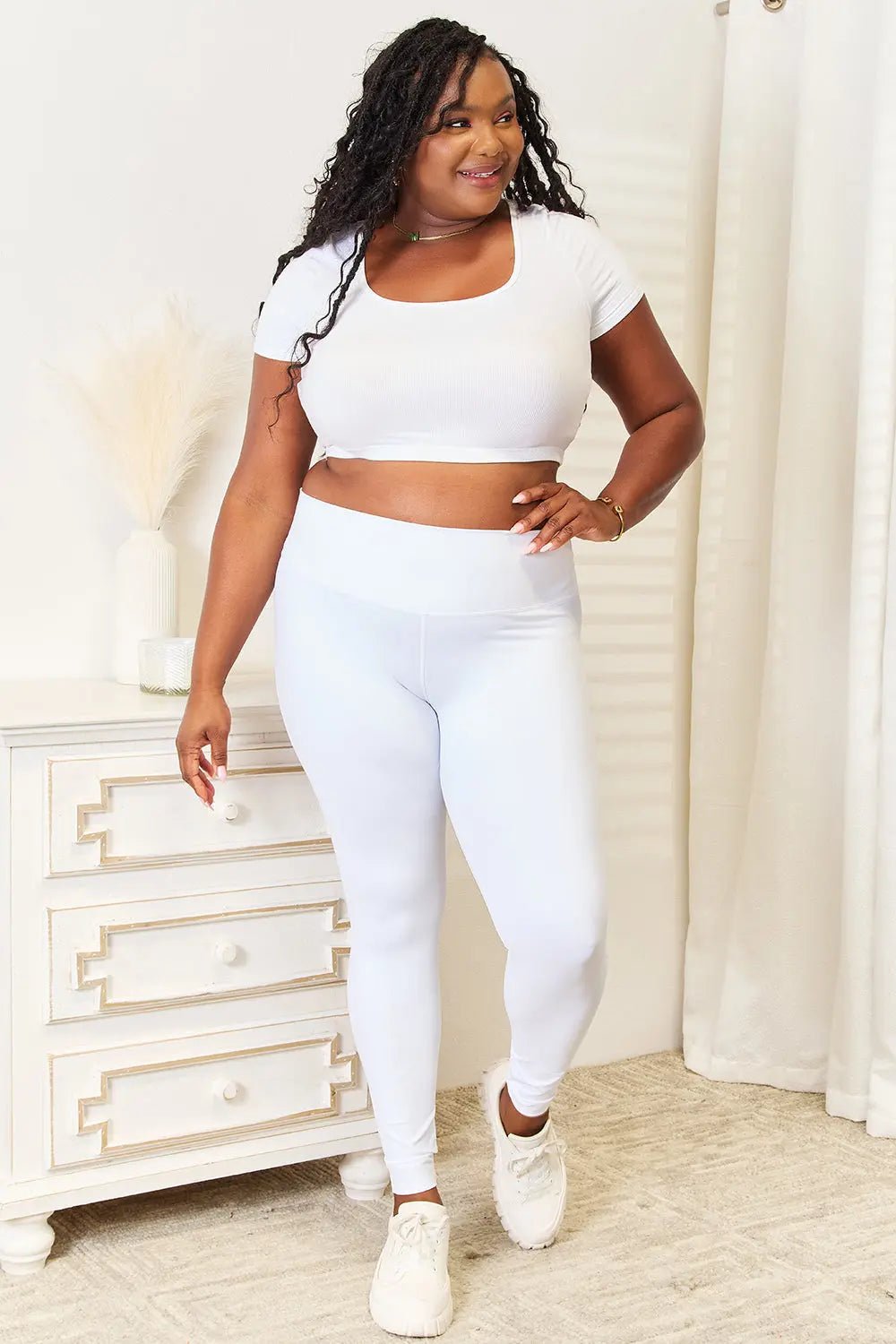 Double Take Wide Waistband Sports Leggings - we buy