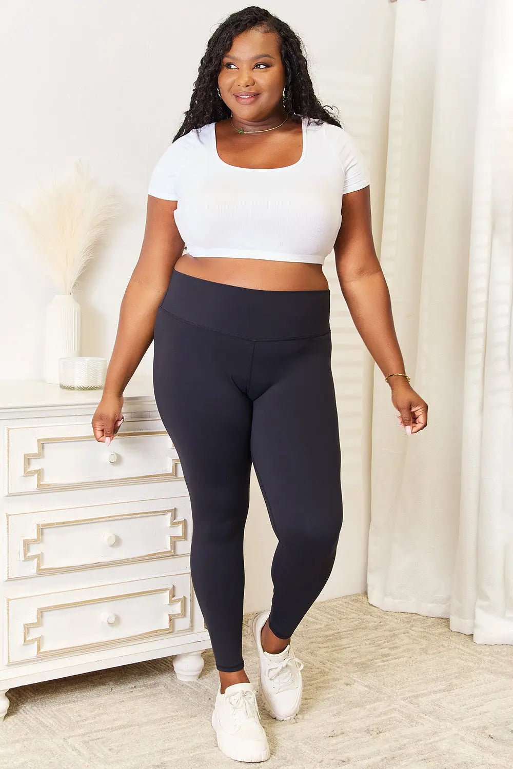 Double Take Wide Waistband Sports Leggings - we buy
