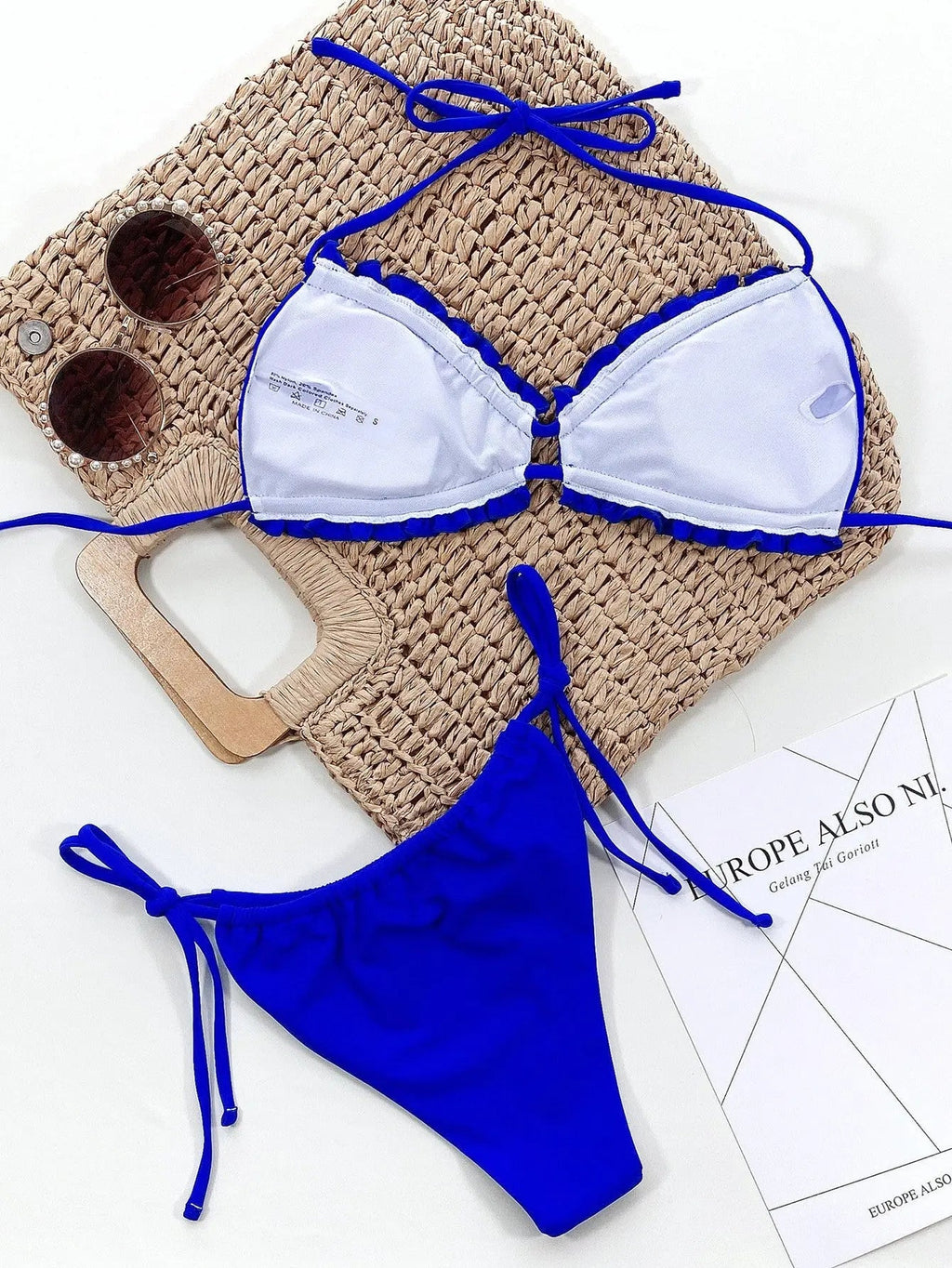 Frill Trill Halter Neck Bikini Set - we buy