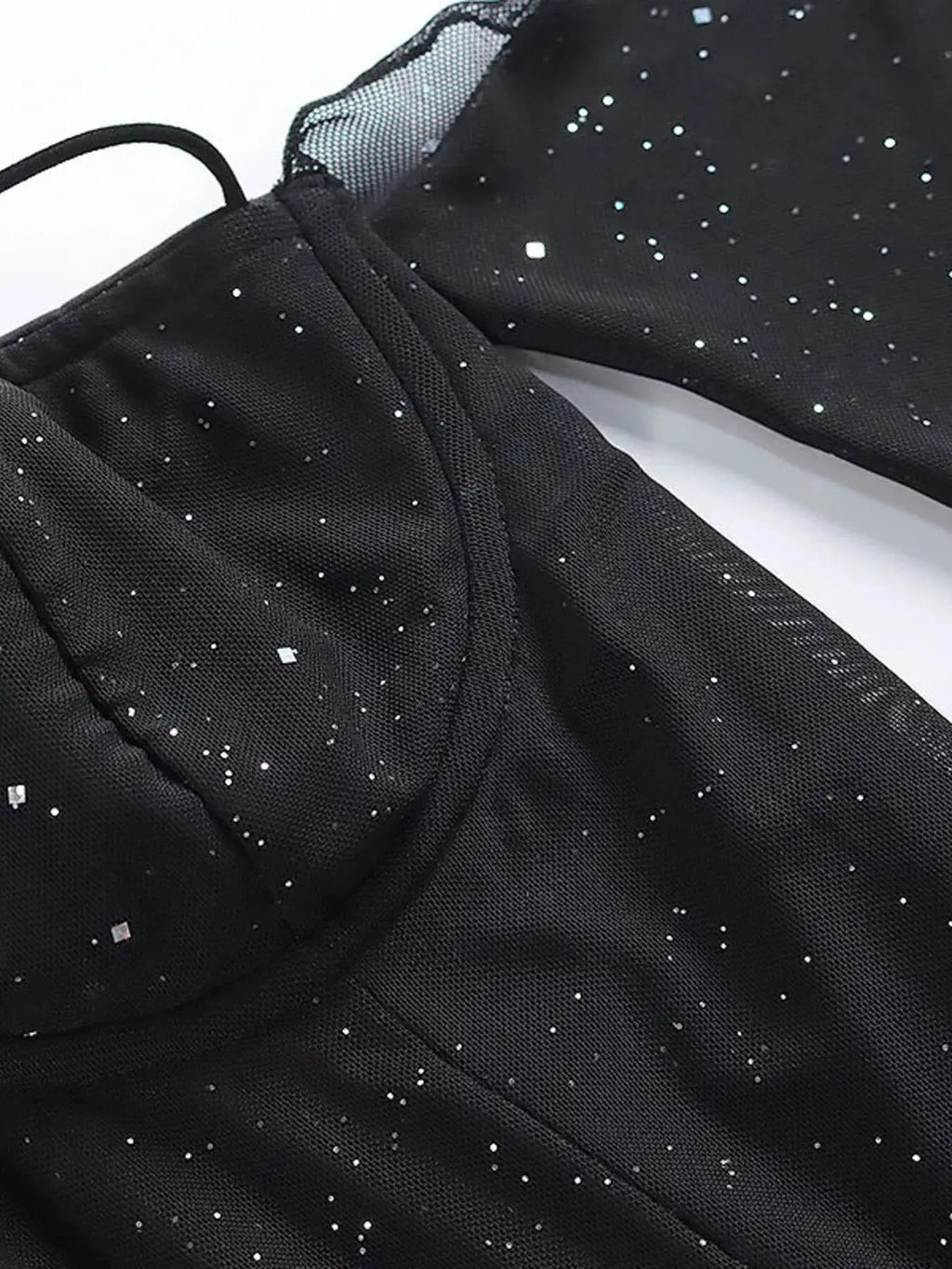 Glitter Mini Dress with Sleeves - we buy