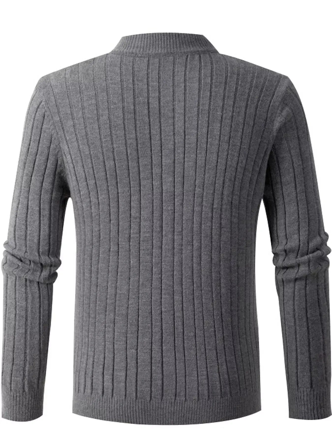 Men's Full Size Slim Fit Cable Knit Half Zip Sweater Plus Size - we buy