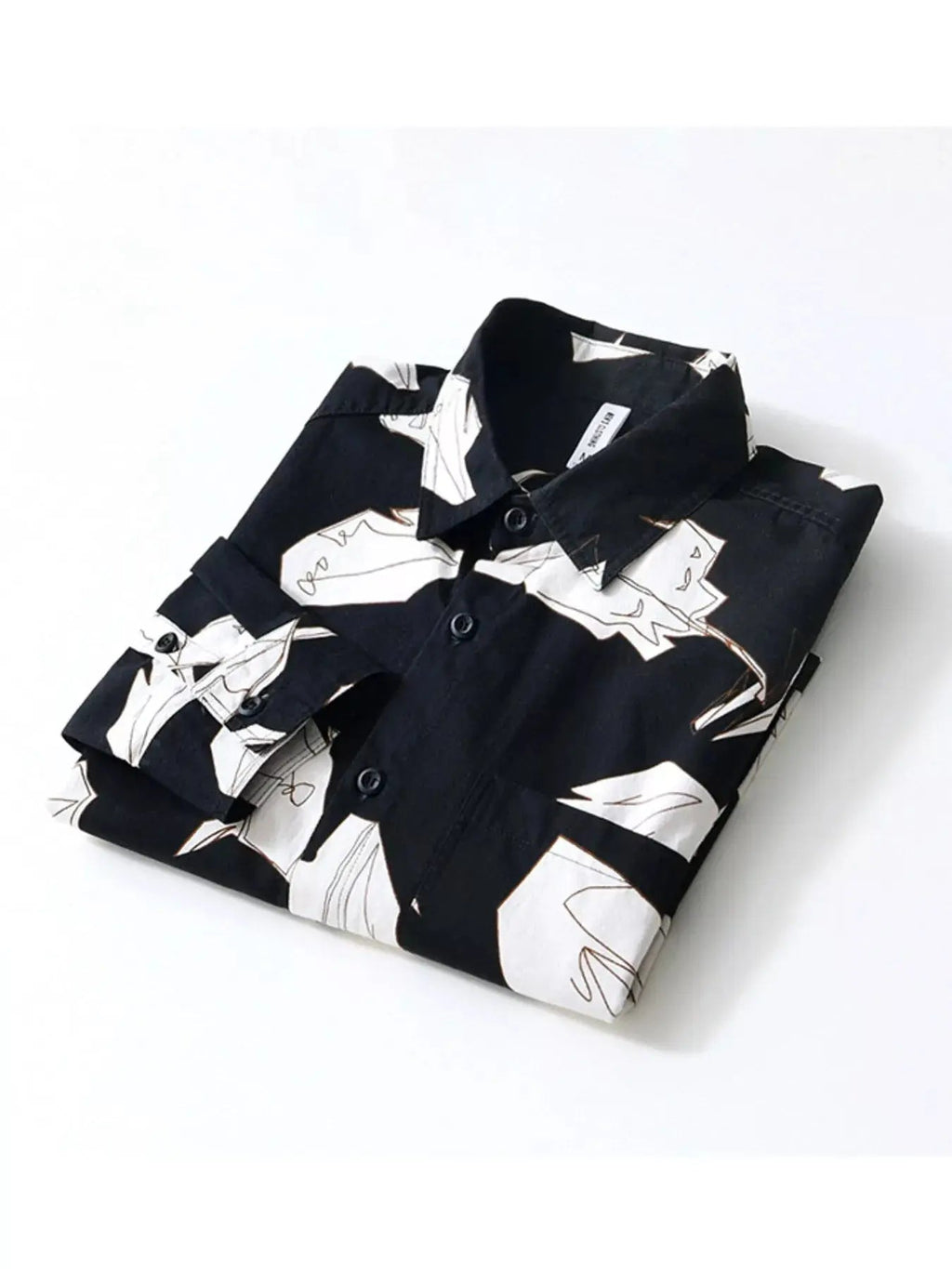 Men's Plus Size Abstract Print Long Sleeve Casual Shirt - we buy