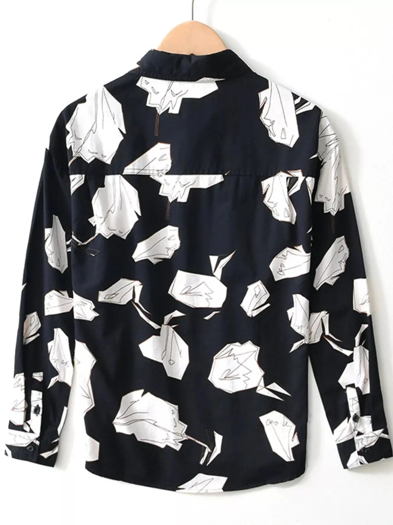 Men's Plus Size Abstract Print Long Sleeve Casual Shirt - we buy