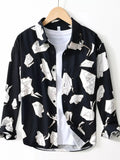Men's Plus Size Abstract Print Long Sleeve Casual Shirt - we buy