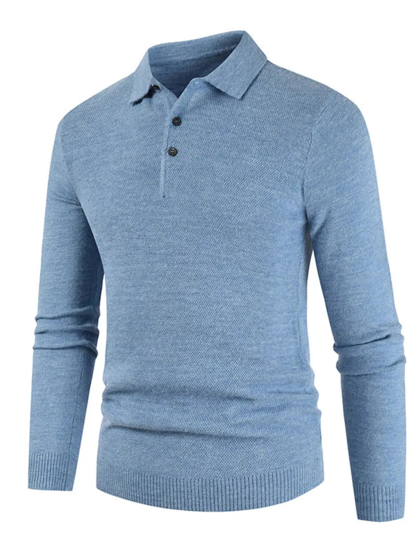 Men's Plus Size Button Detail Long Sleeve Knit Top - we buy