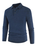 Men's Plus Size Button Detail Long Sleeve Knit Top - we buy