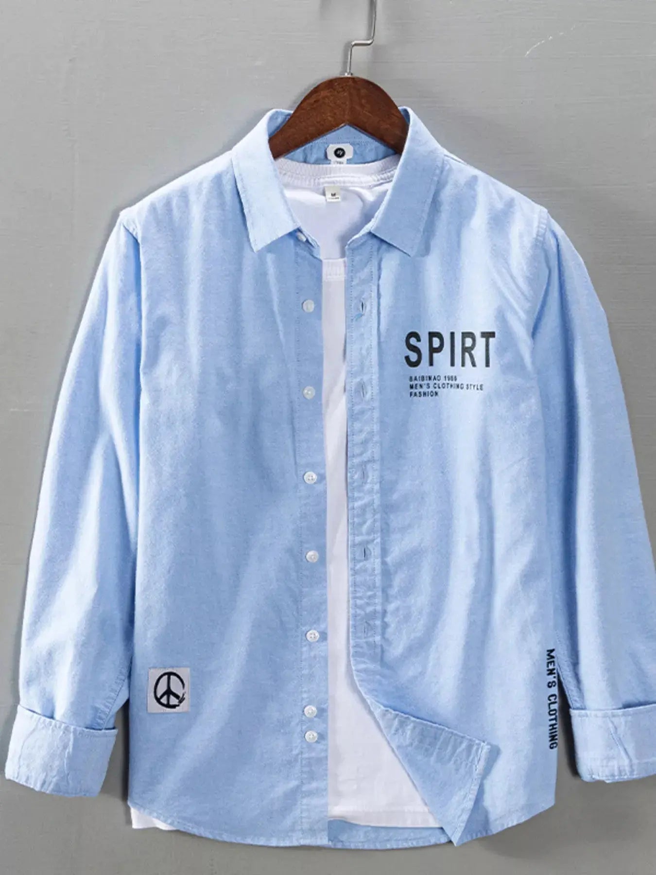 Men's Plus Size Button Up Long Sleeve Shirt - we buy