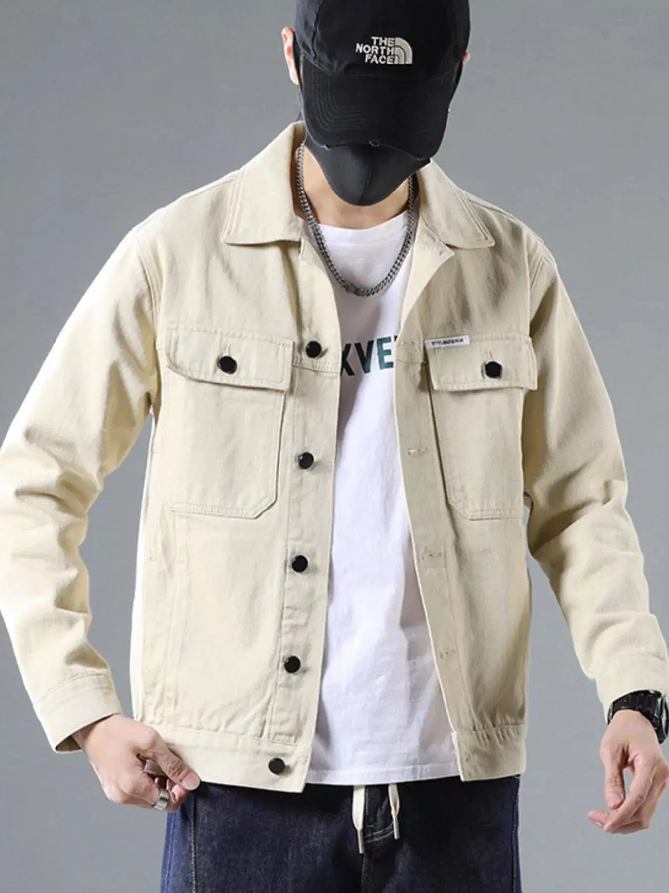 Men's Plus Size Classic Button Up Denim Trucker Jacket - we buy