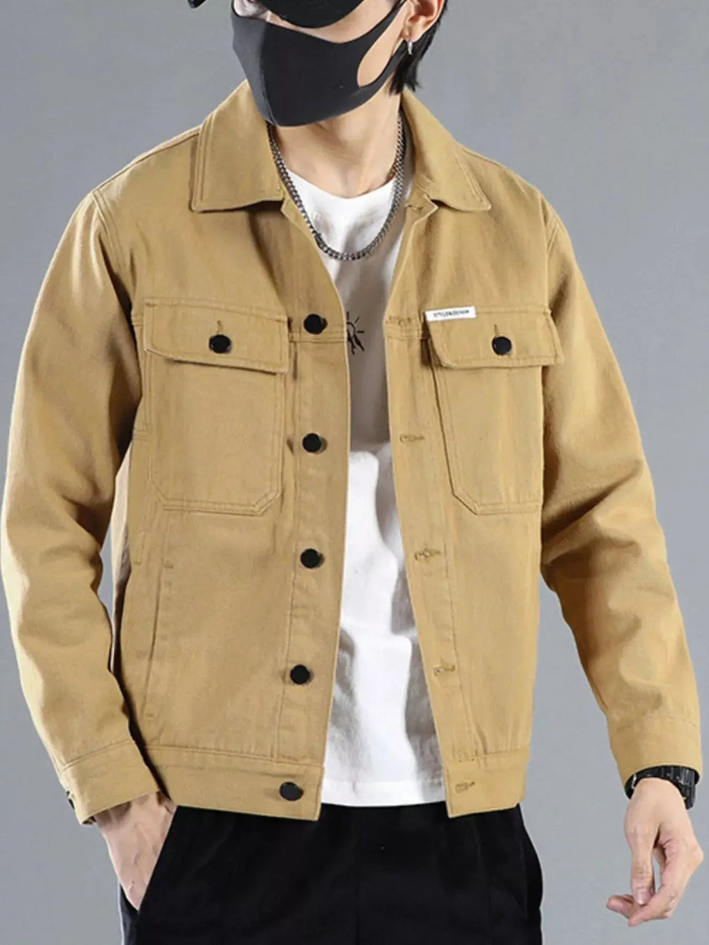 Men's Plus Size Classic Button Up Denim Trucker Jacket - we buy