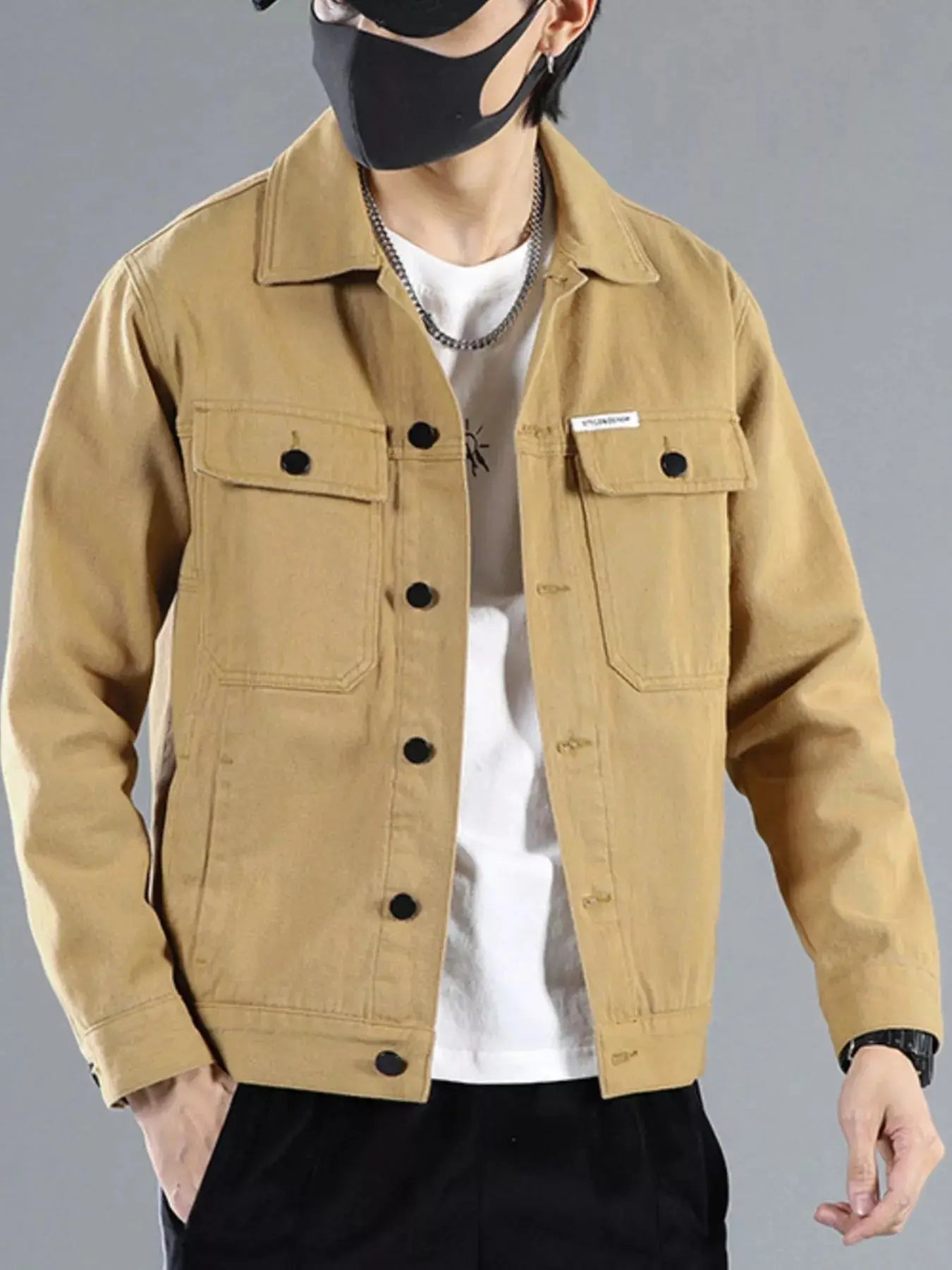 Men's Plus Size Classic Button Up Denim Trucker Jacket - we buy