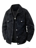 Men's Plus Size Corduroy Snap Down Casual Jacket - we buy