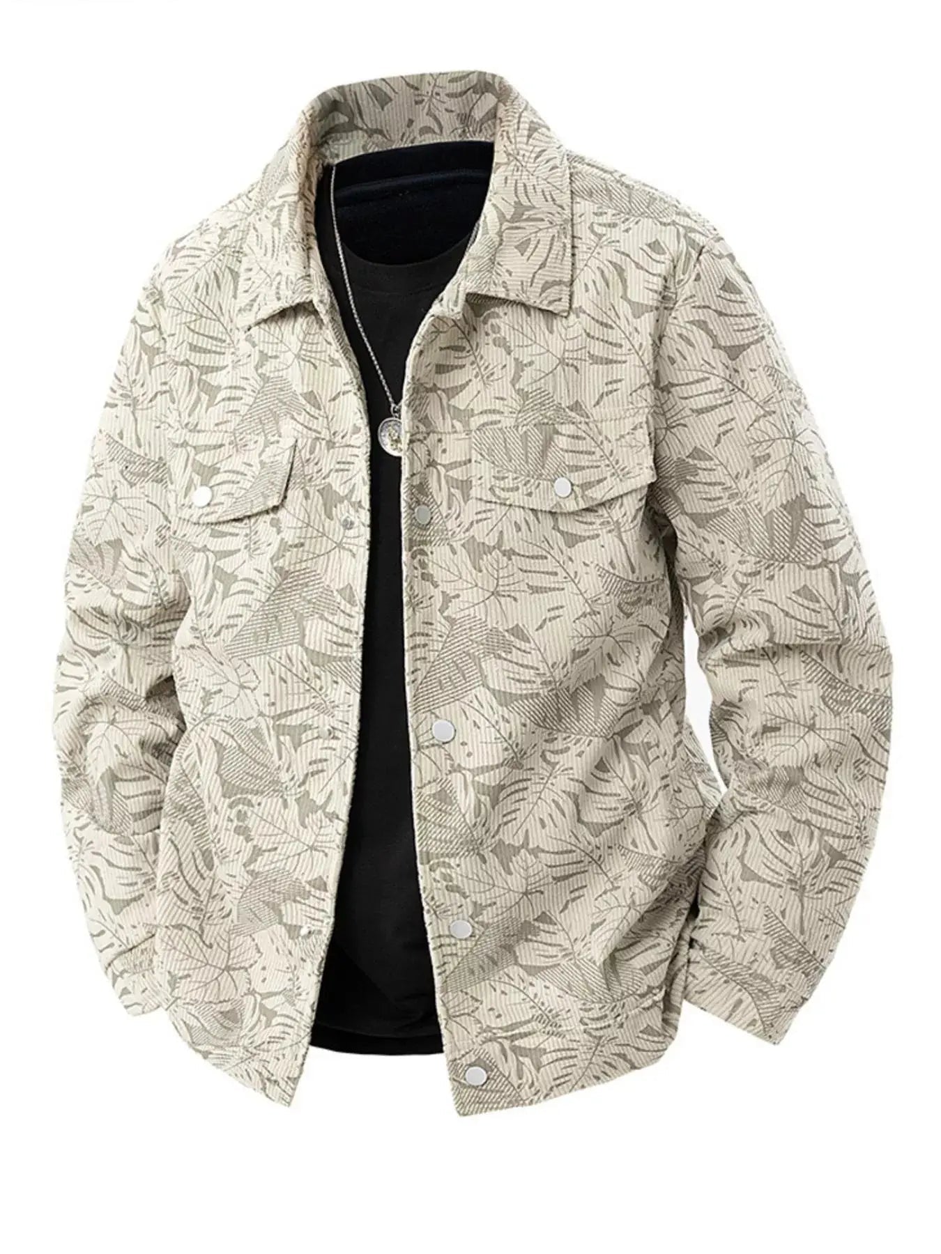 Men's Plus Size Corduroy Snap Down Casual Jacket - we buy
