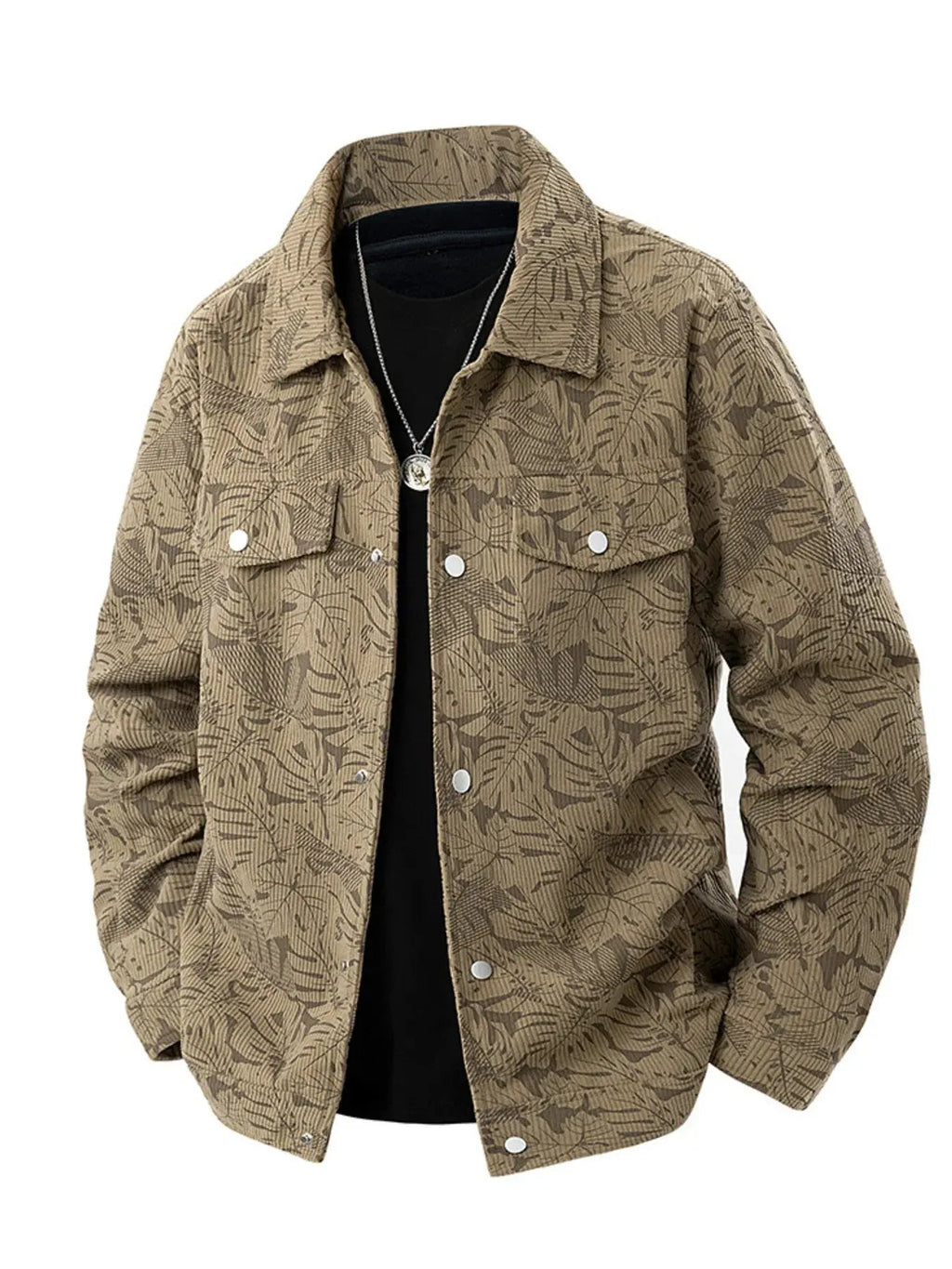 Men's Plus Size Corduroy Snap Down Casual Jacket - we buy