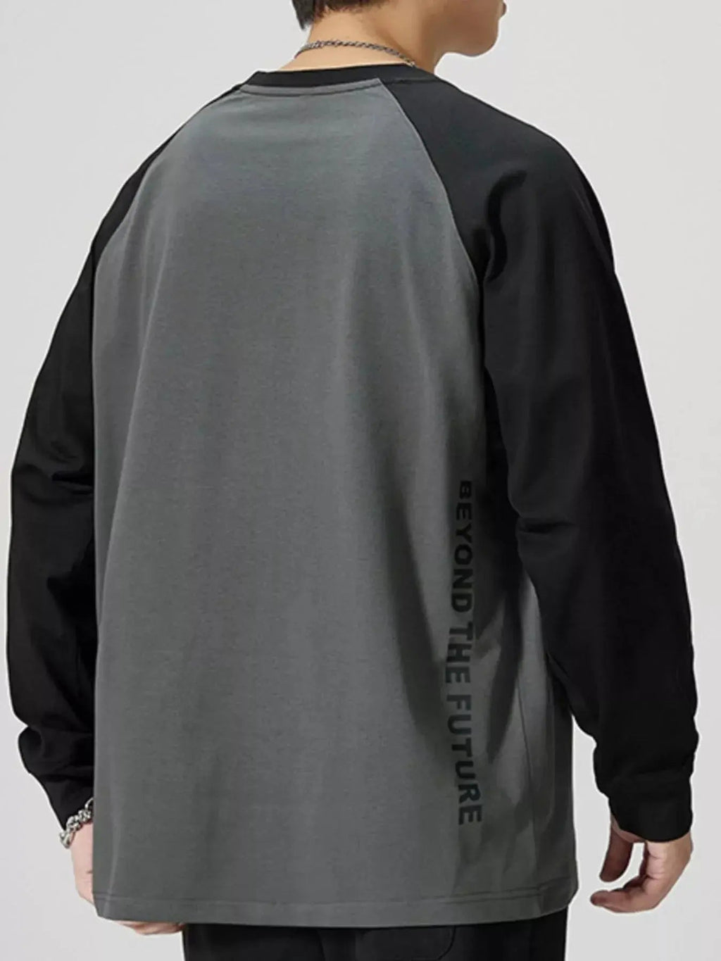 Men's Plus Size Round Neck Raglan Sleeve T-Shirt - we buy