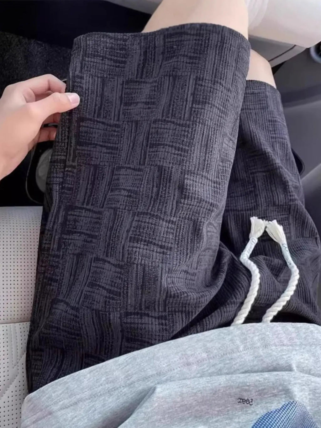 Men's Plus Size Textured Drawstring Casual Shorts - we buy