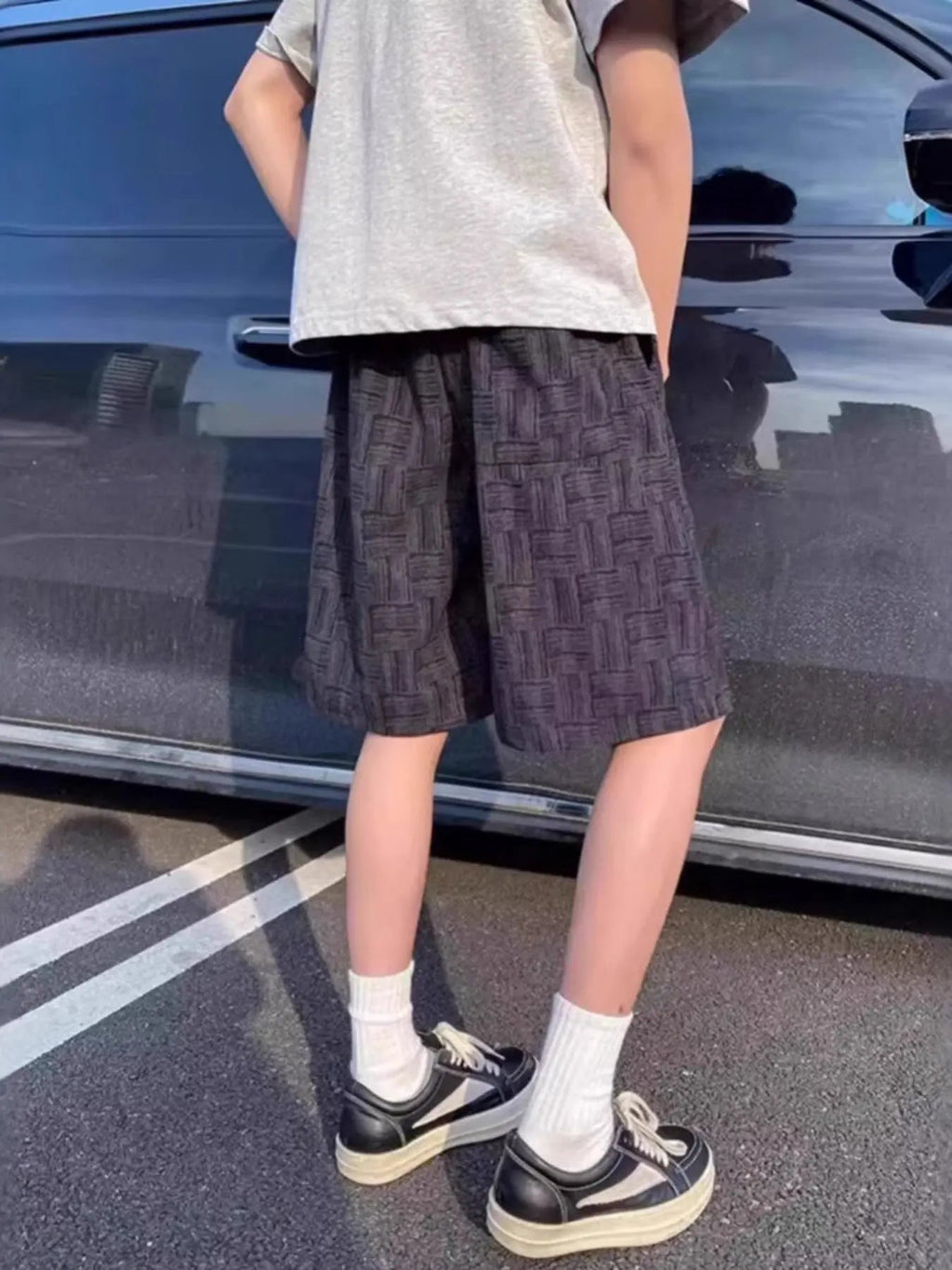 Men's Plus Size Textured Drawstring Casual Shorts - we buy