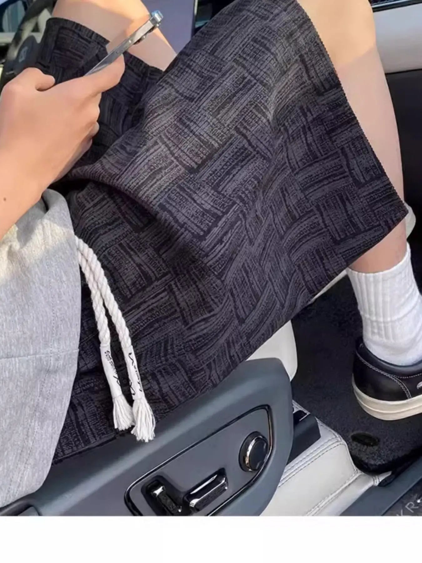 Men's Plus Size Textured Drawstring Casual Shorts - we buy