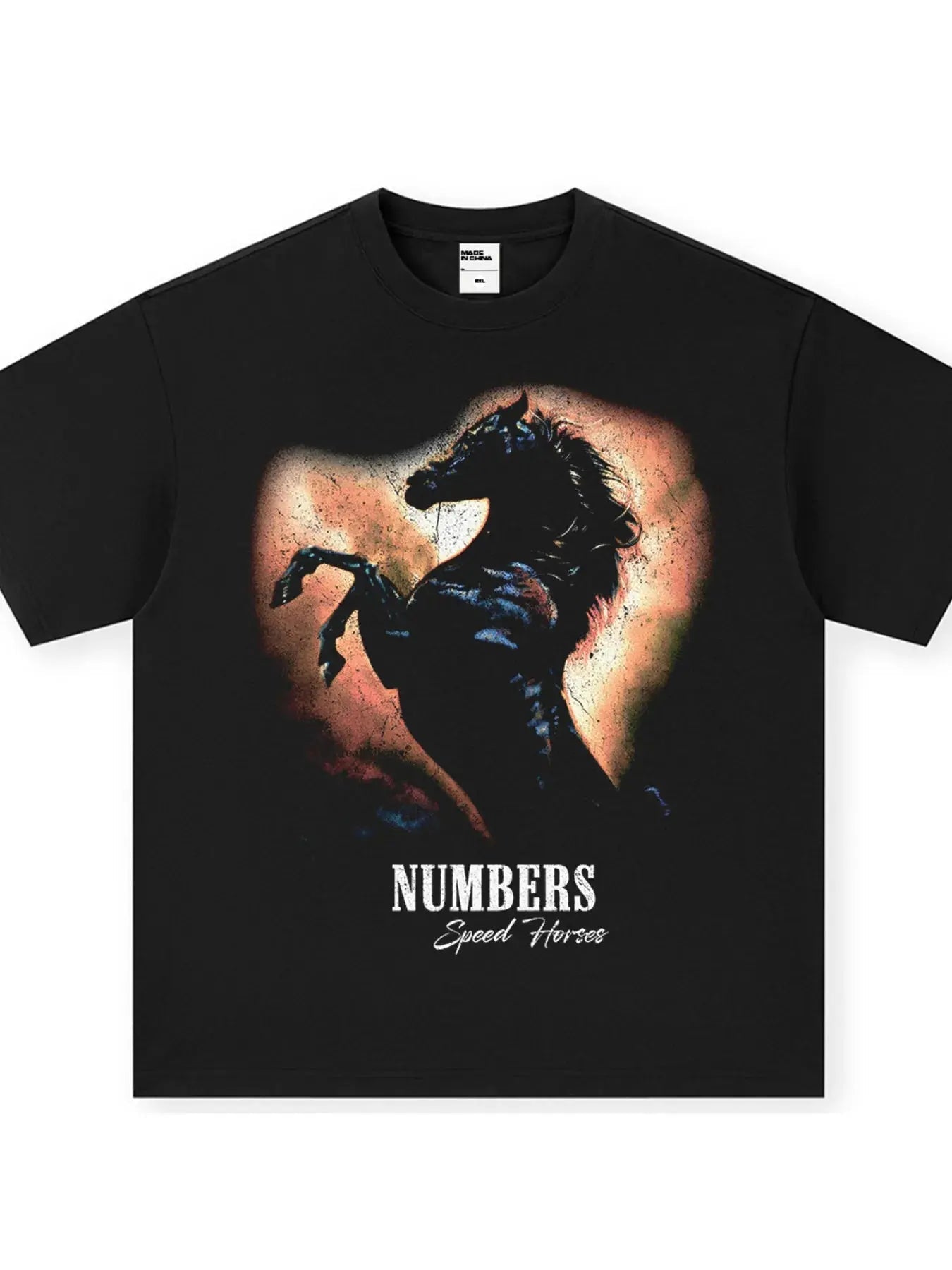 Men's Vintage Washed Horse Graphic T-Shirt - we buy