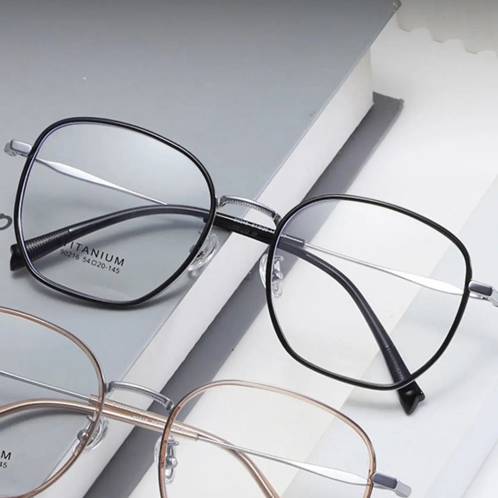 Oversized Polygon Frame Glasses - we buy