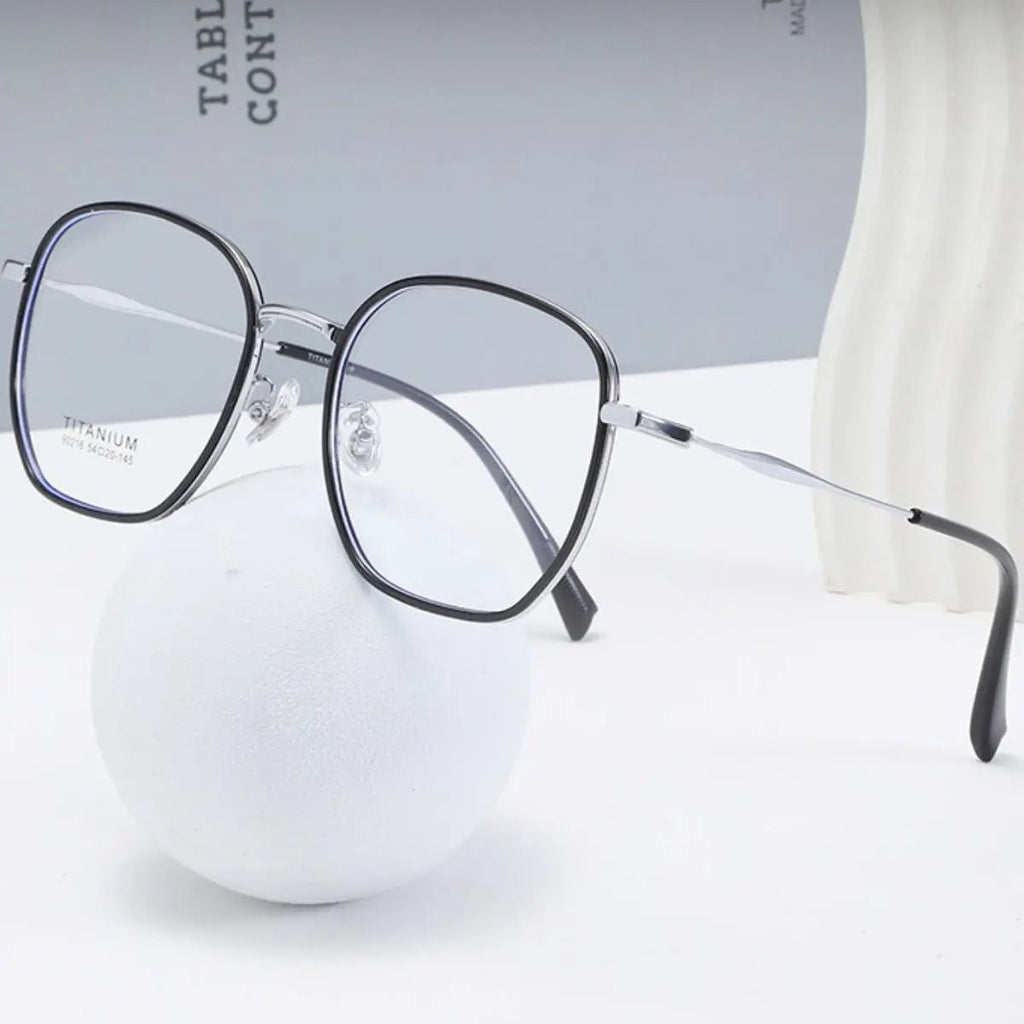 Oversized Polygon Frame Glasses - we buy