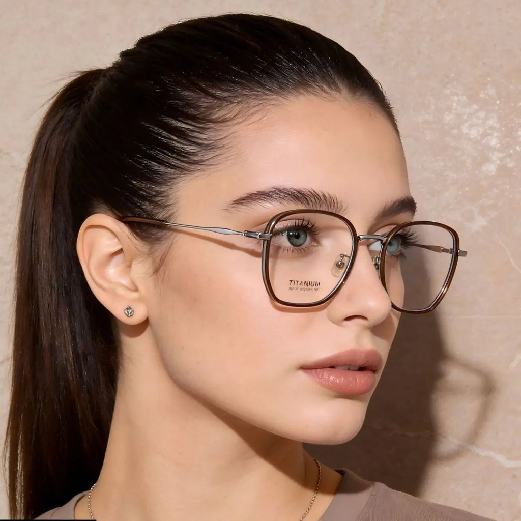 Oversized Polygon Frame Glasses - we buy