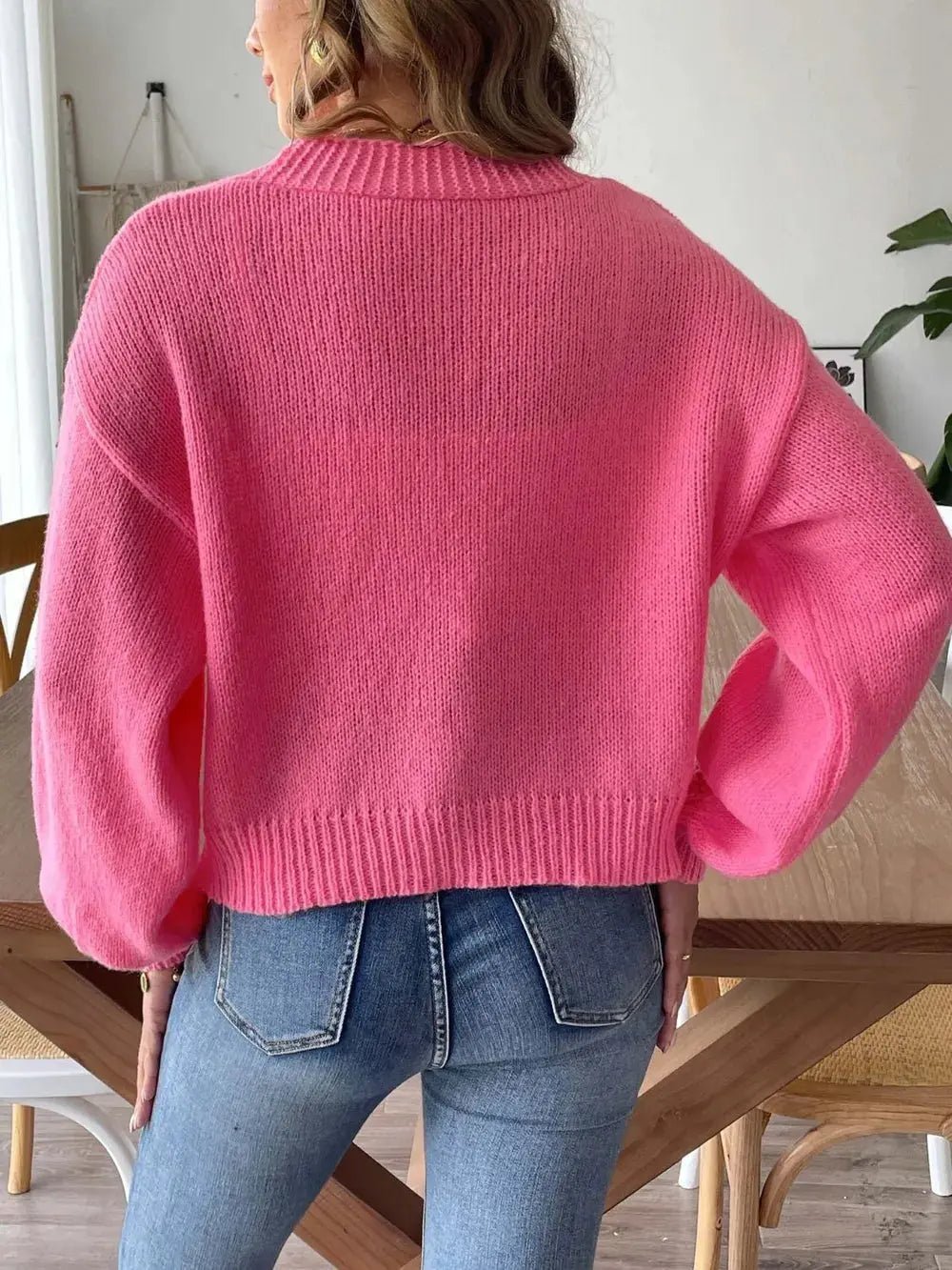 Pearl Open Front Long Sleeve Cardigan - we buy