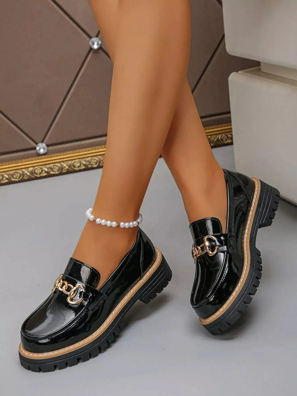 Round Toe Platform Loafers - we buy