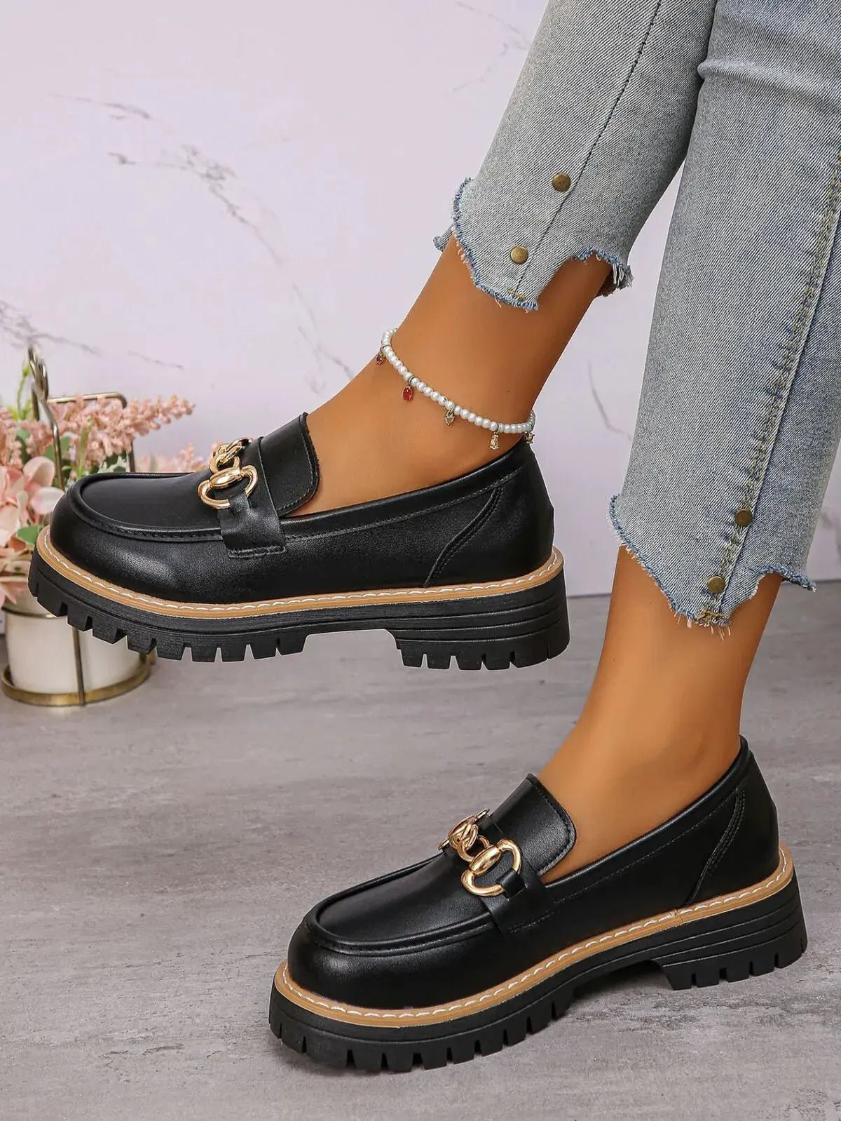 Round Toe Platform Loafers - we buy