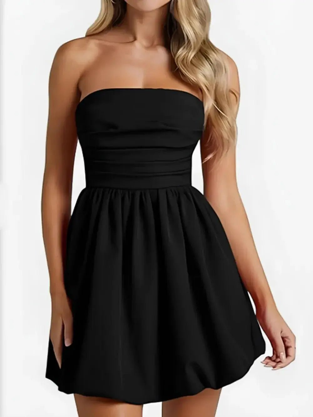 Ruched Tube Mini Dress - we buy