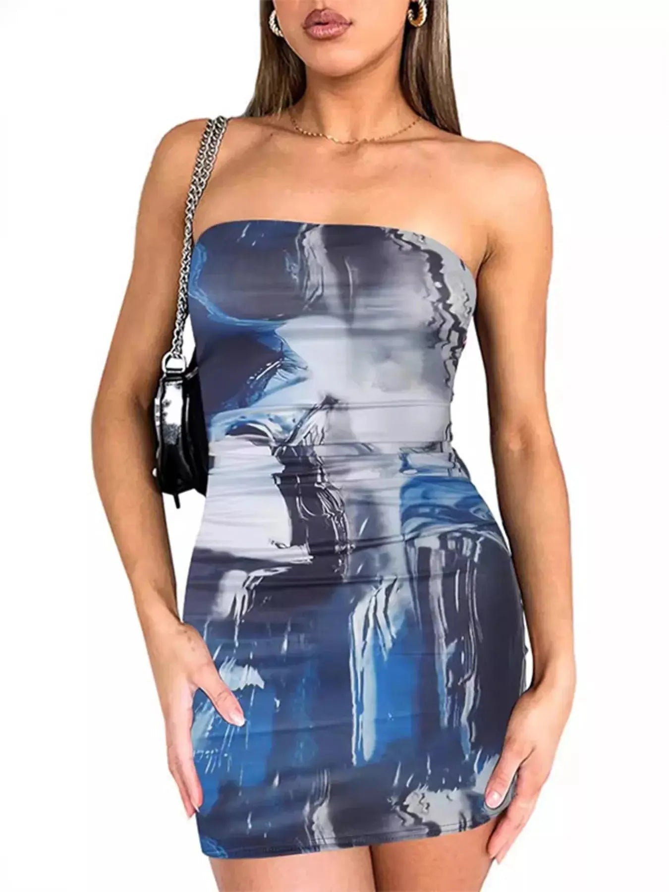 Tie - dye Bodycon Mini Dress - we buy