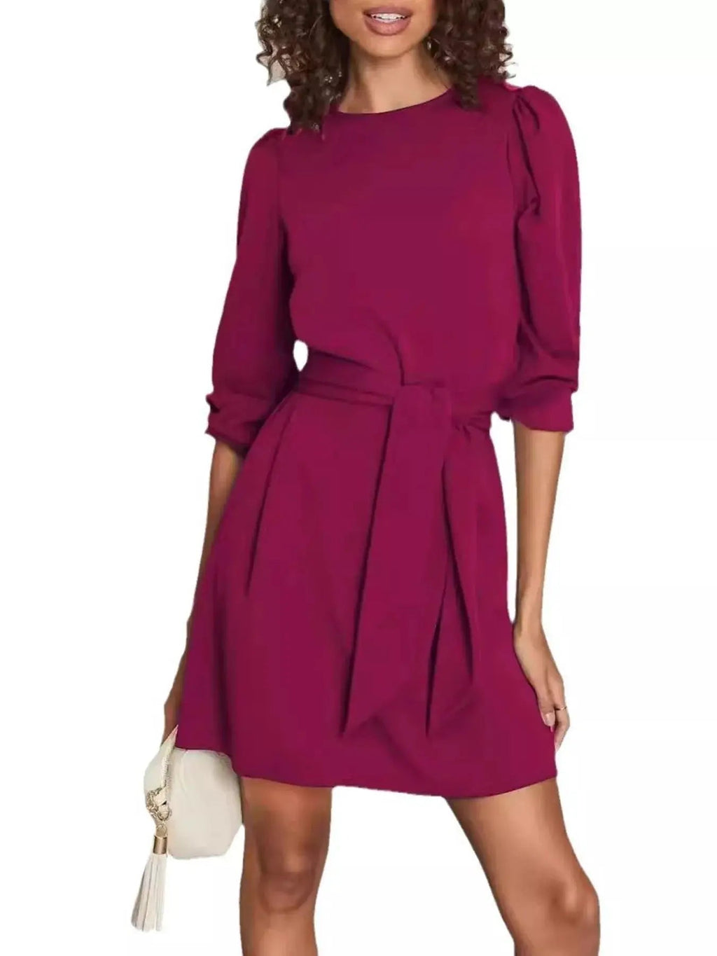Tie - Waist Mini Dress - we buy