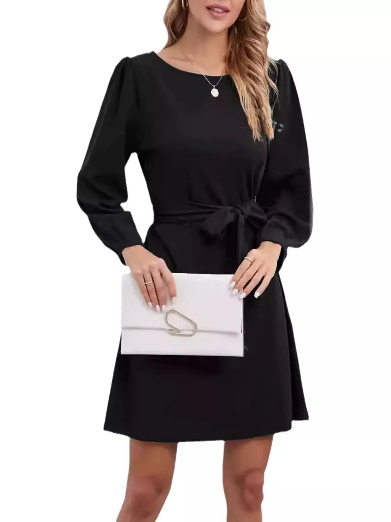 Tie - Waist Mini Dress - we buy