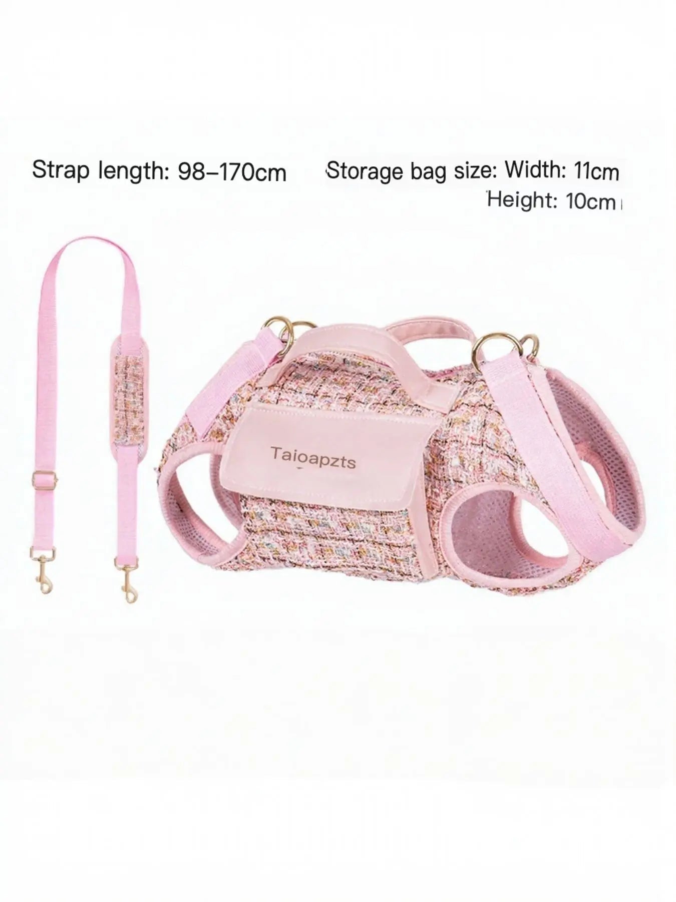 Tweed Pet Harness with Strap - we buy