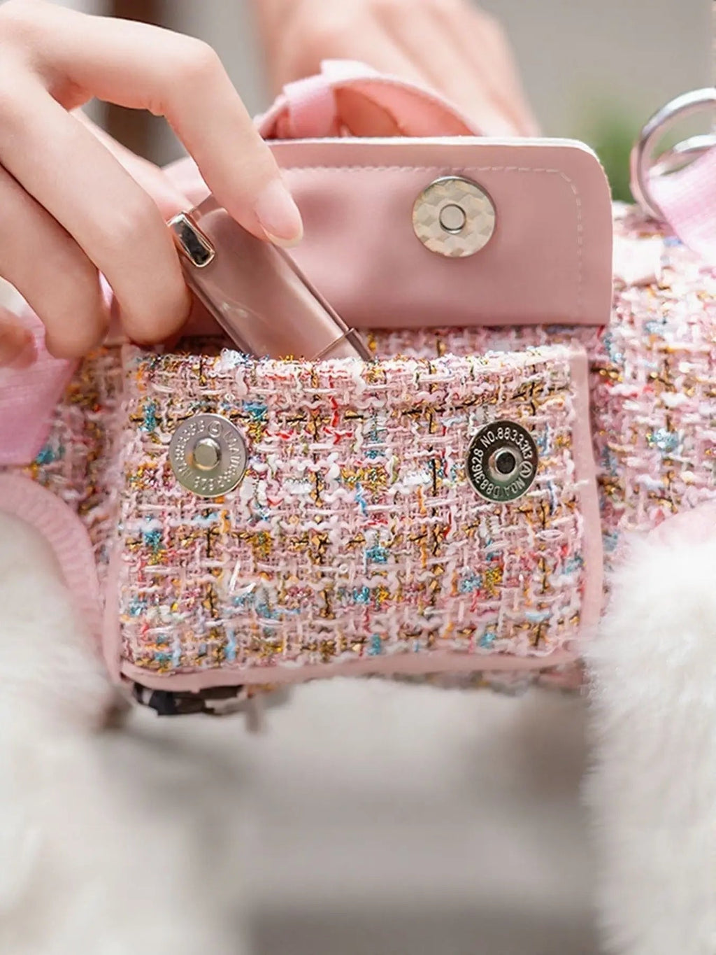 Tweed Pet Harness with Strap - we buy