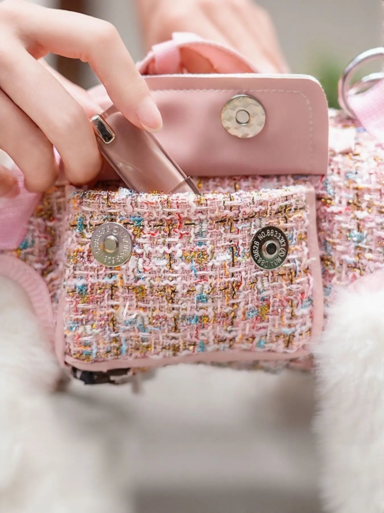 Tweed Pet Harness with Strap - we buy