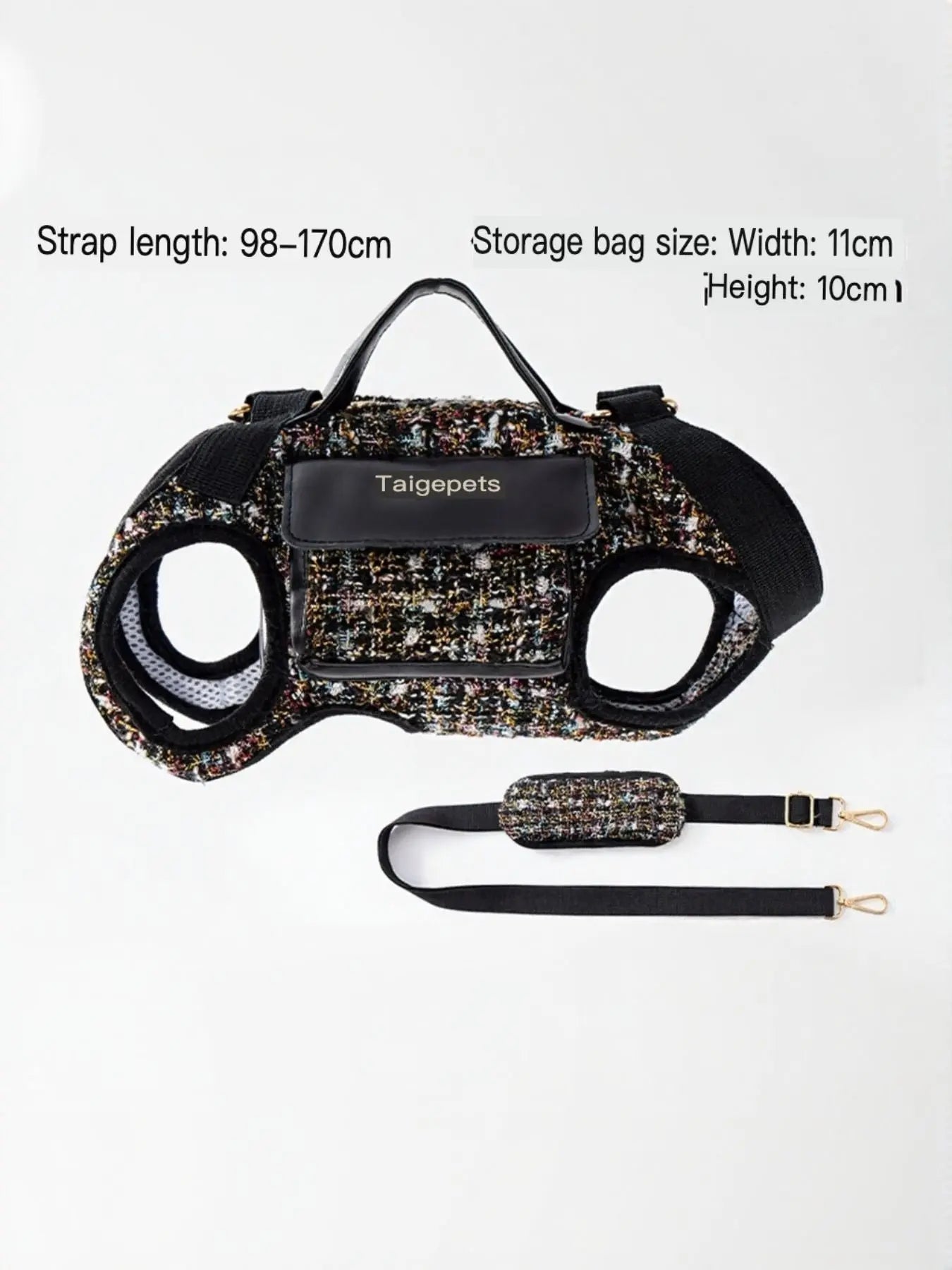 Tweed Pet Harness with Strap - we buy