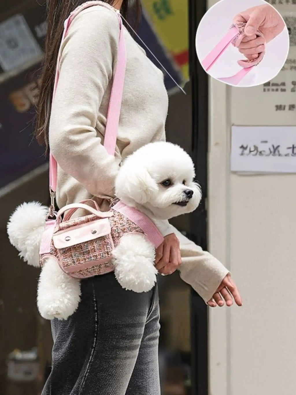 Tweed Pet Harness with Strap - we buy