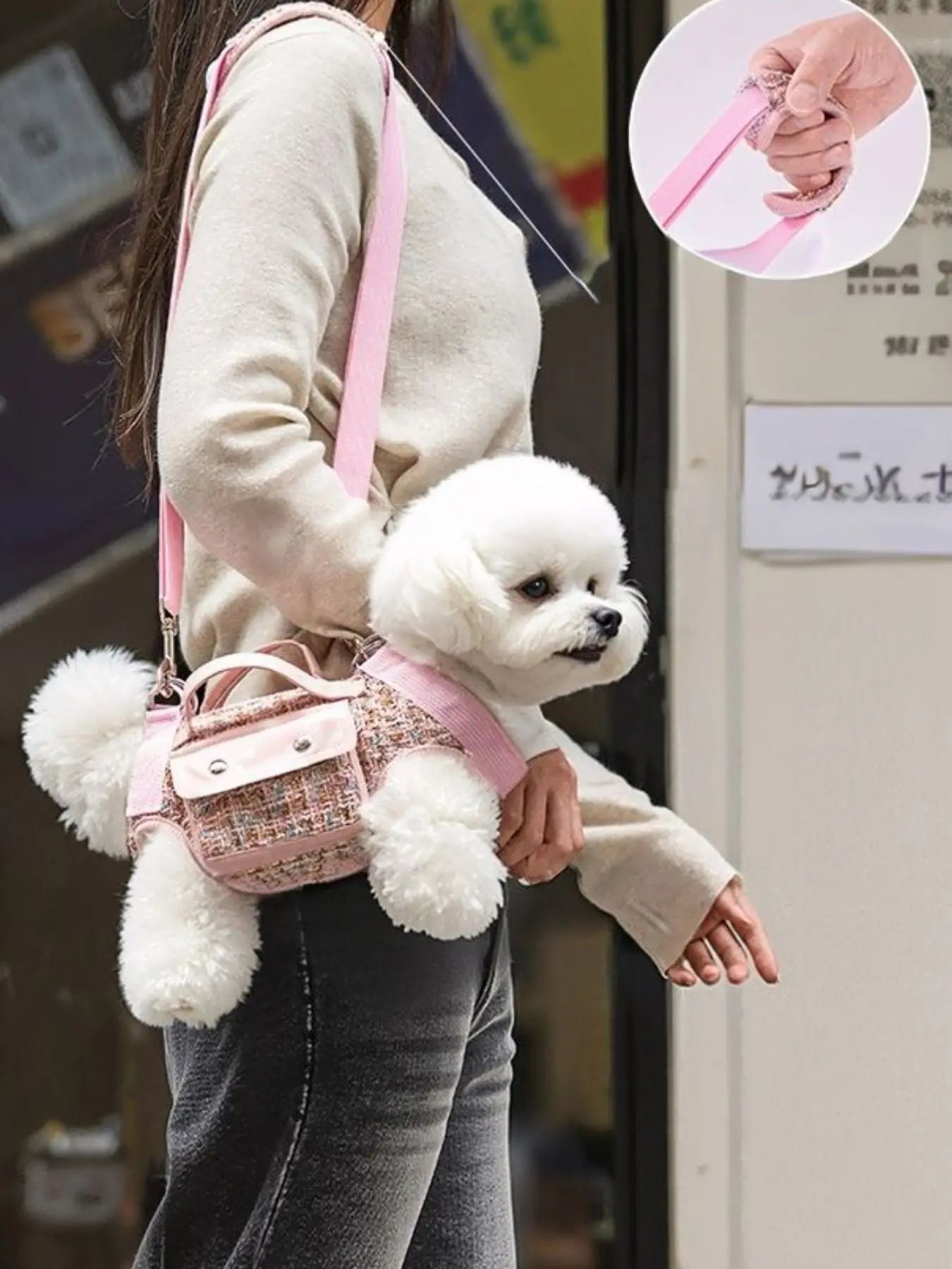 Tweed Pet Harness with Strap - we buy